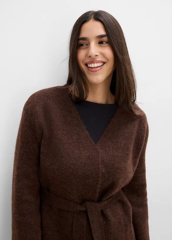 Cardigan con cintura da annodare, bonprix