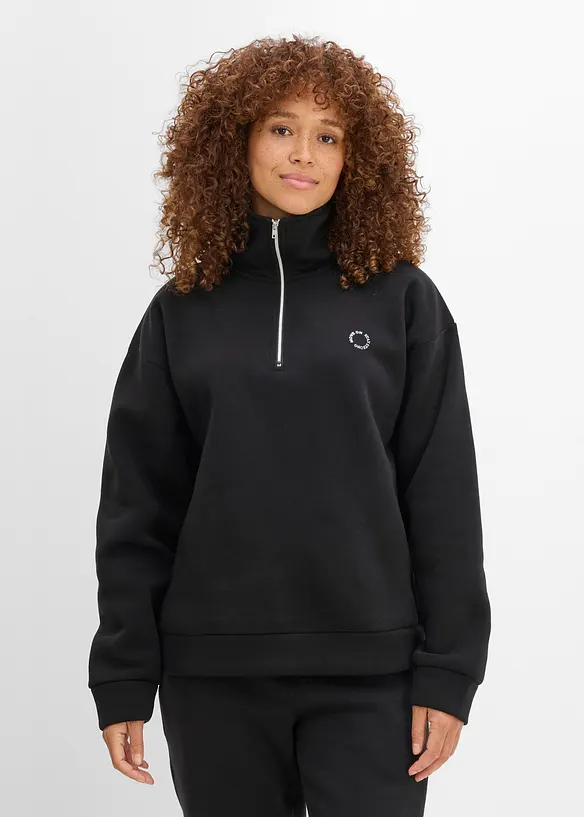 Felpa termica con zip, asciugatura rapida, bonprix
