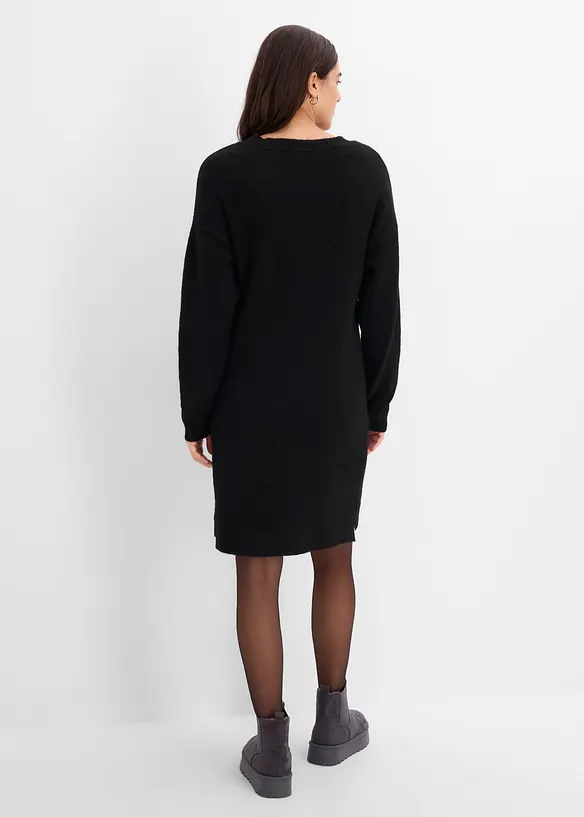 Abito in maglia con applicazione, bonprix