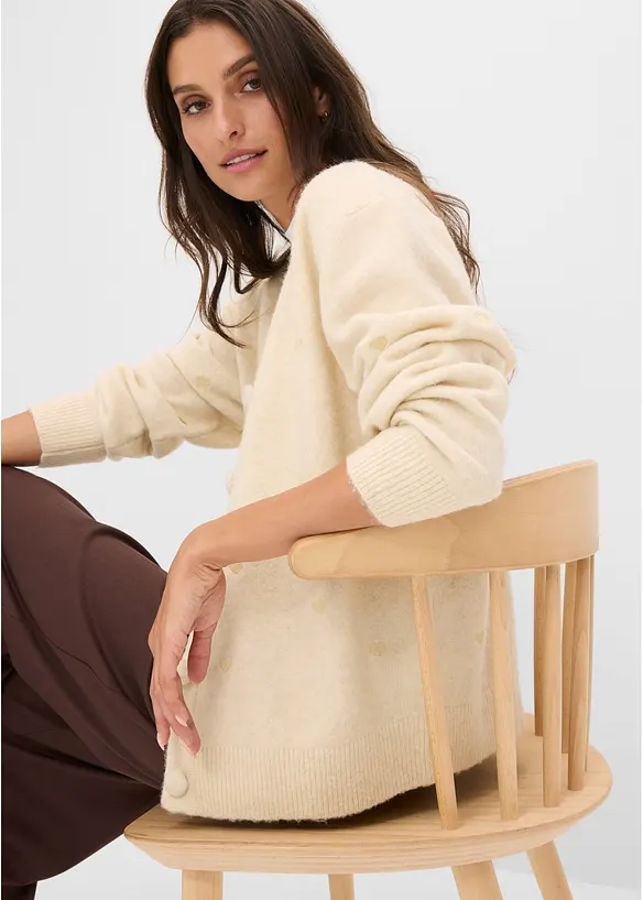 Cardigan con cuoricini, bonprix