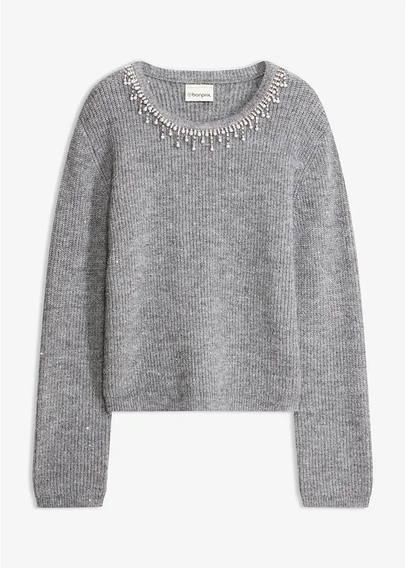 Maglione con applicazione, bonprix