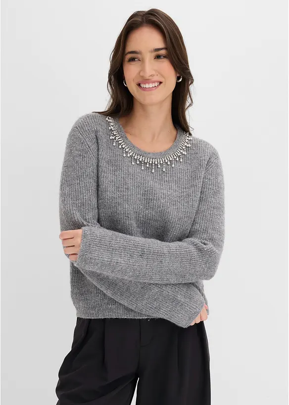 Maglione con applicazione, bonprix