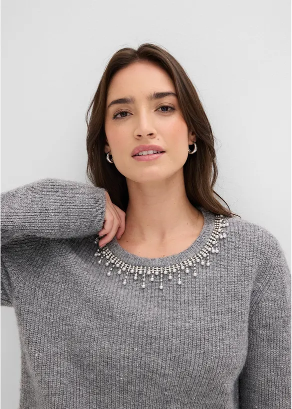Maglione con applicazione, bonprix