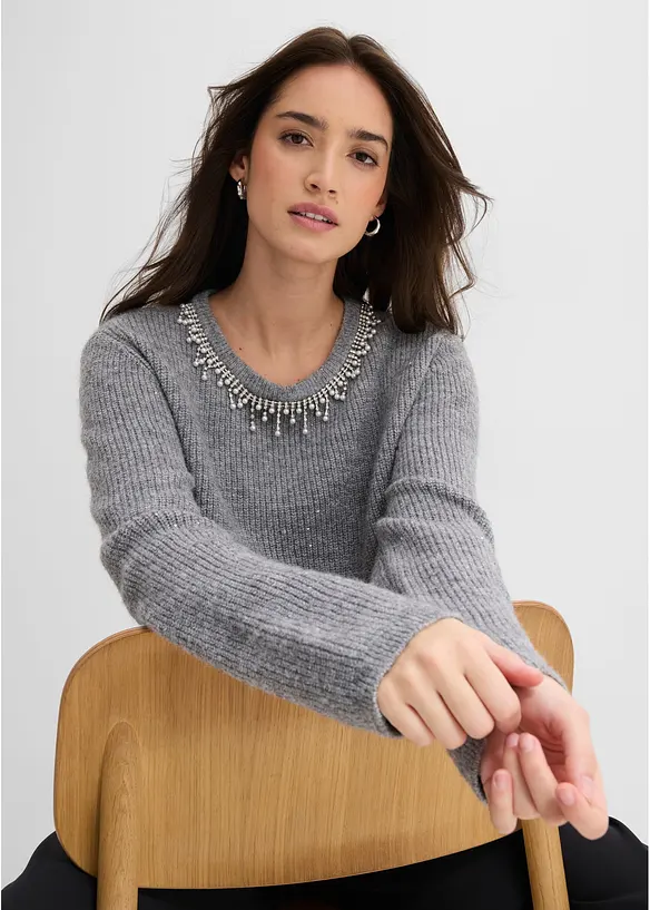 Maglione con applicazione, bonprix