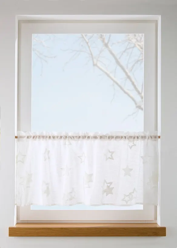 Tenda a vetro con stelle soffici, bonprix