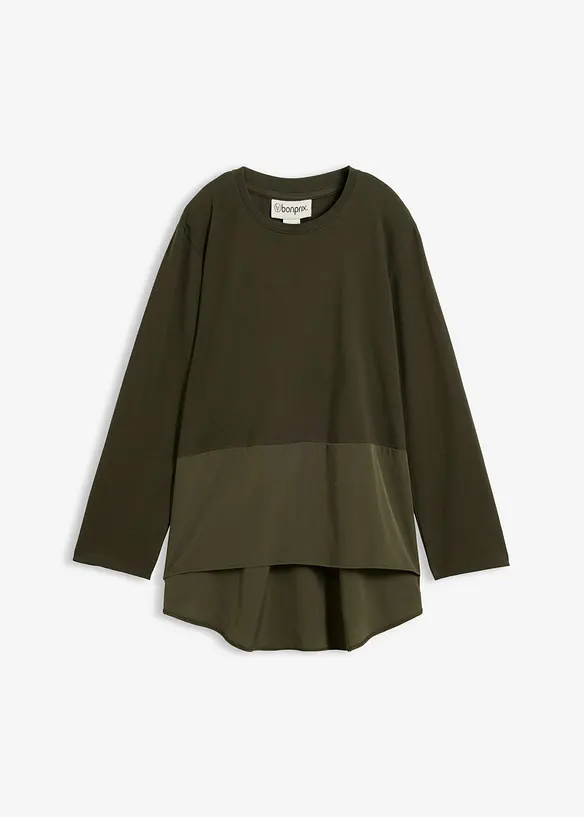 Maglia a maniche lunghe in materiali misti, bonprix