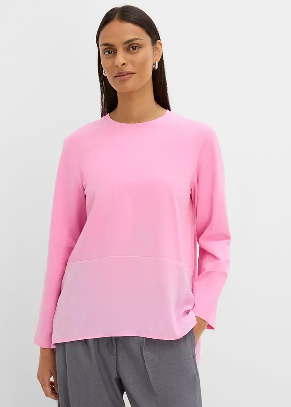 Maglia a maniche lunghe in materiali misti, bonprix