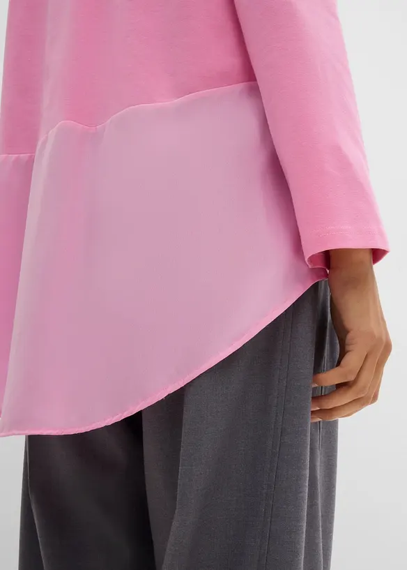 Maglia a maniche lunghe in materiali misti, bonprix
