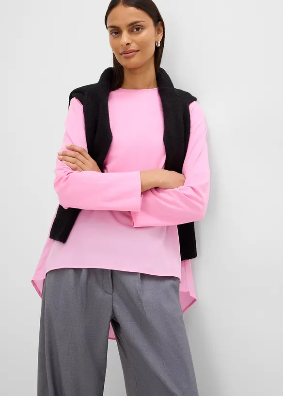 Maglia a maniche lunghe in materiali misti, bonprix