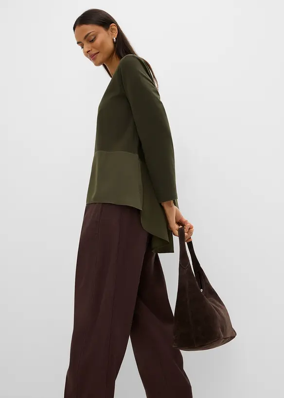 Maglia a maniche lunghe in materiali misti, bonprix