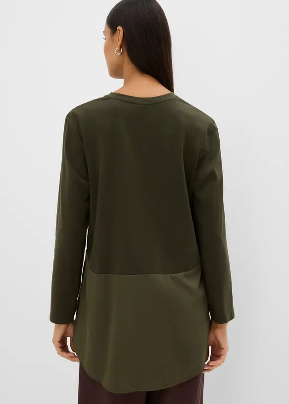 Maglia a maniche lunghe in materiali misti, bonprix