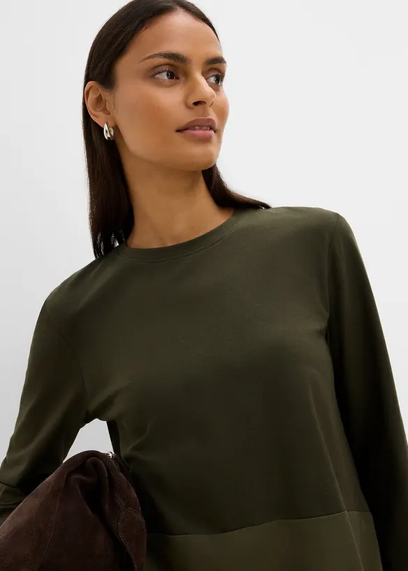 Maglia a maniche lunghe in materiali misti, bonprix