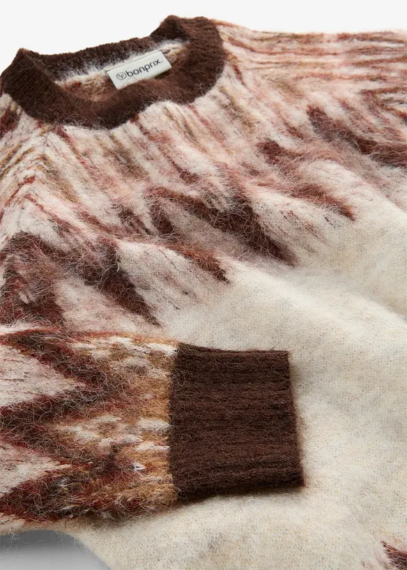 Maglione con motivo nordico, bonprix