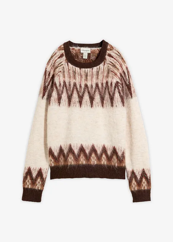 Maglione con motivo nordico, bonprix
