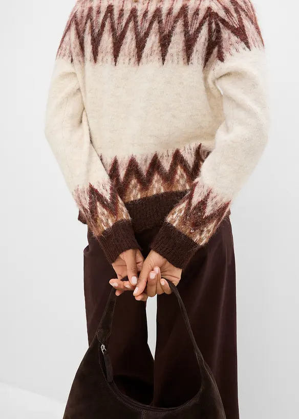 Maglione con motivo nordico, bonprix