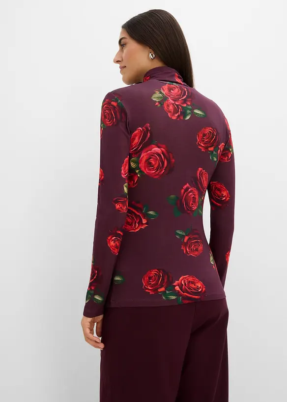 Maglia a maniche lunghe in misto viscosa morbido, bonprix