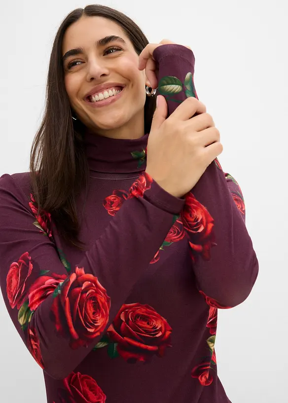 Maglia a maniche lunghe in misto viscosa morbido, bonprix