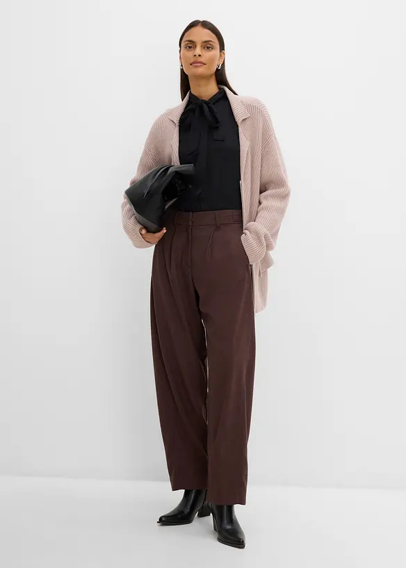 Pantaloni barrel in misto viscosa fluido, bonprix