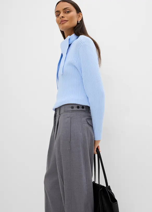 Pantaloni barrel in misto viscosa fluido, bonprix
