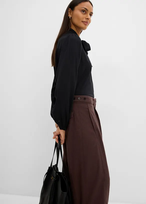 Pantaloni barrel in misto viscosa fluido, bonprix