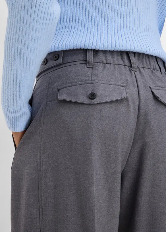 Pantaloni barrel in misto viscosa fluido, bonprix