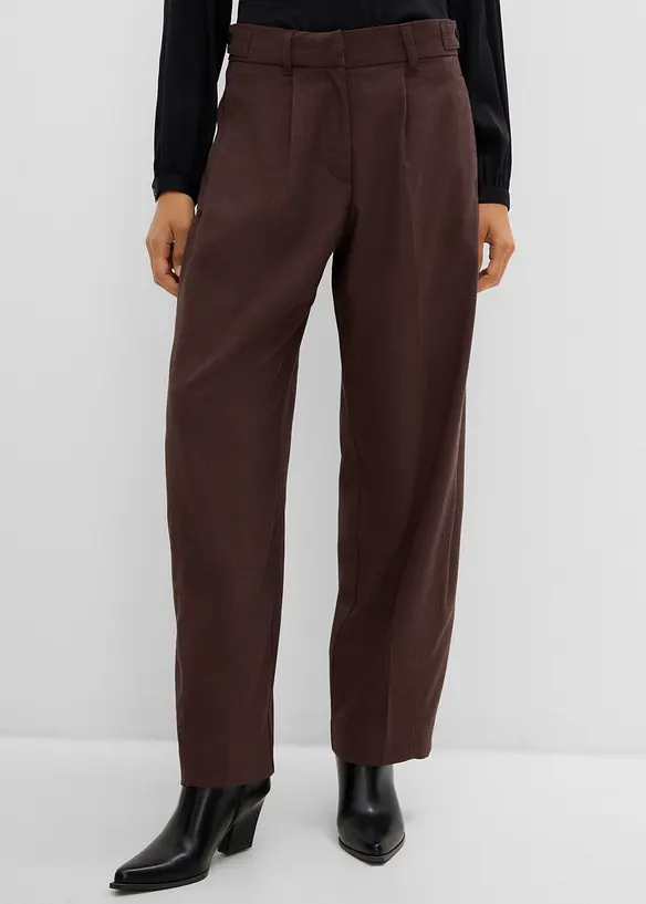 Pantaloni barrel in misto viscosa fluido, bonprix