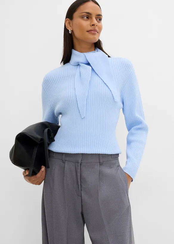 Pantaloni barrel in misto viscosa fluido, bonprix