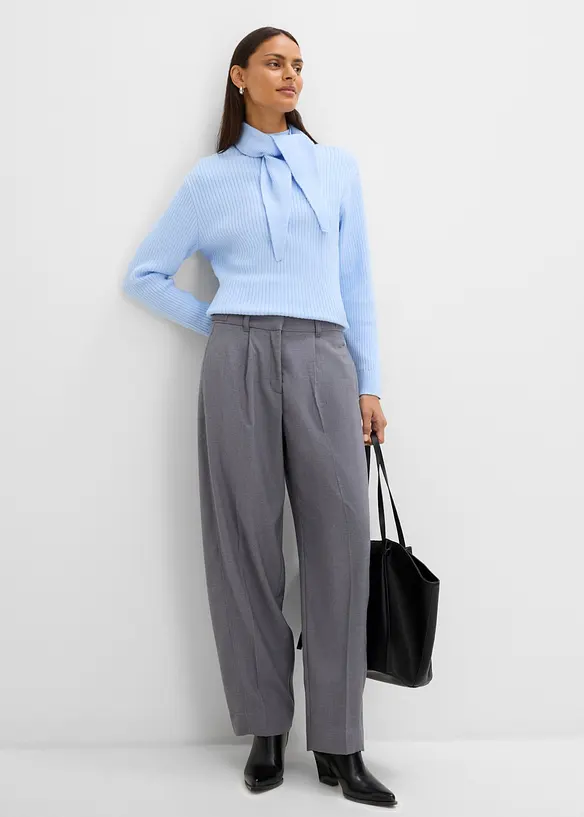 Pantaloni barrel in misto viscosa fluido, bonprix