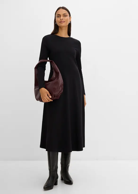 Abito midi in cotone biologico pesante, bonprix