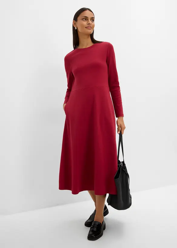 Abito midi in cotone biologico pesante, bonprix