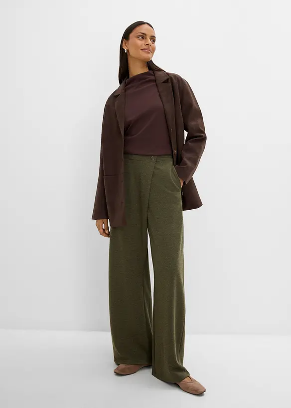 Pantaloni in piquet asimmetrici, bonprix