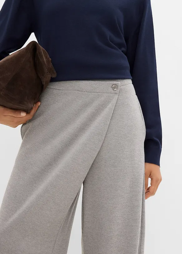 Pantaloni in piquet asimmetrici, bonprix