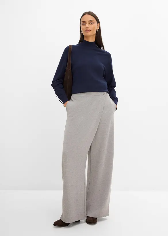 Pantaloni in piquet asimmetrici, bonprix
