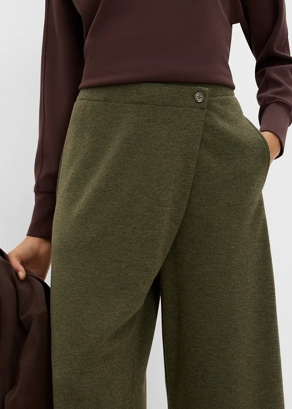 Pantaloni in piquet asimmetrici, bonprix