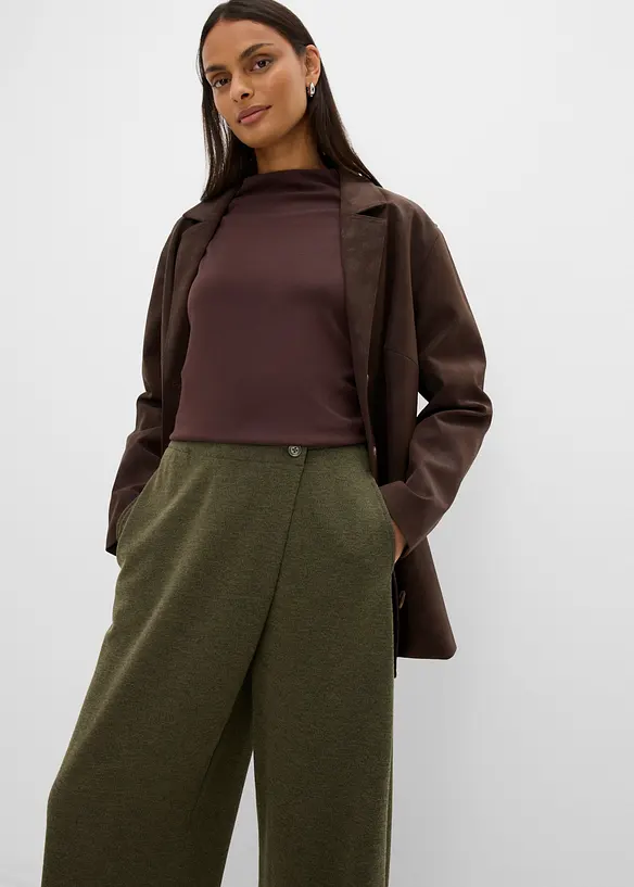 Pantaloni in piquet asimmetrici, bonprix