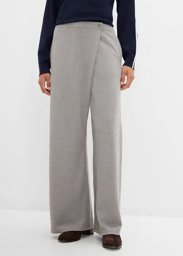 Pantaloni in piquet asimmetrici, bonprix