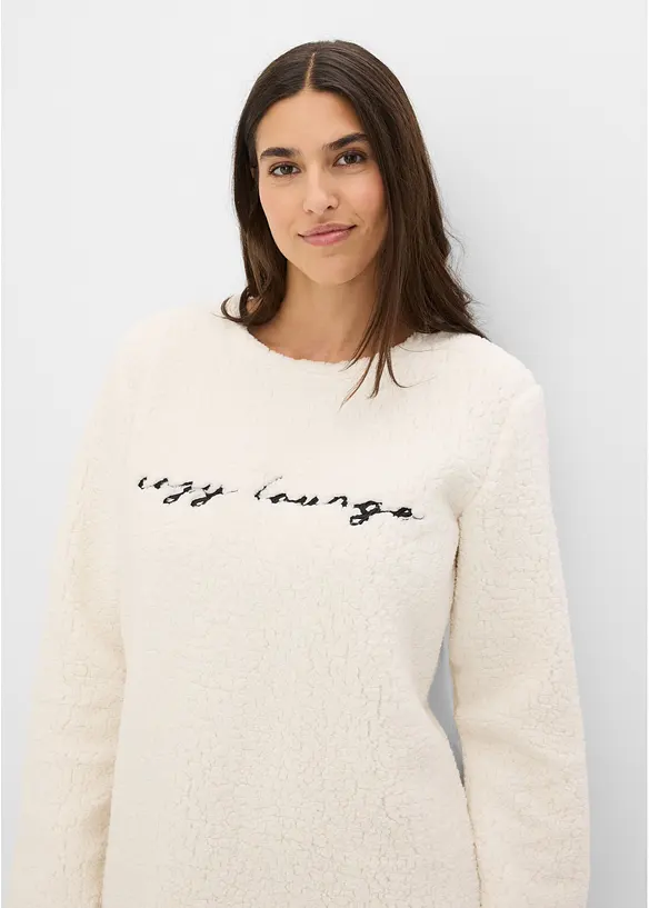 Tuta da casa in pile teddy con leggings, bonprix