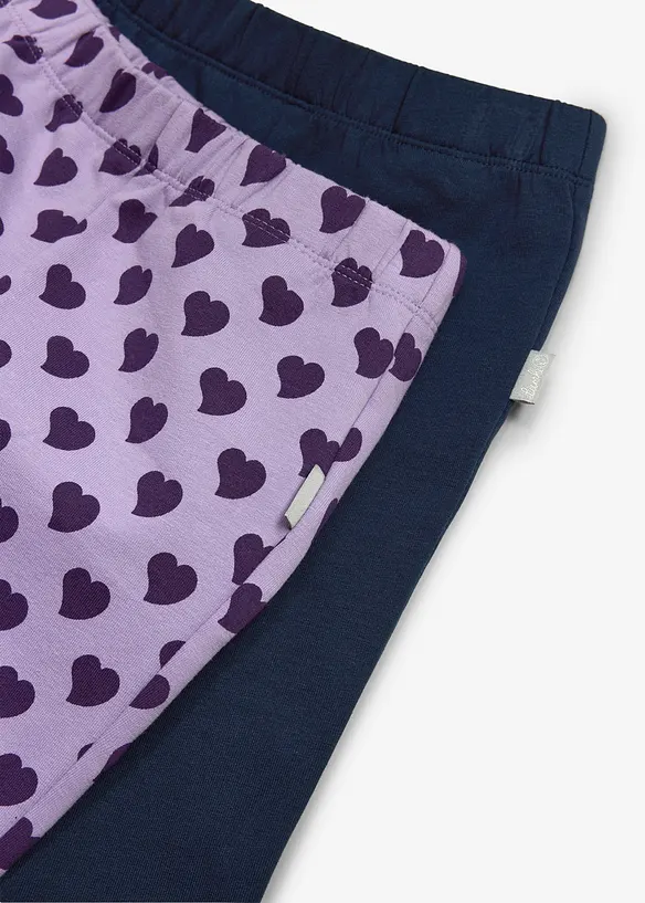 Leggings termici Lurchi in cotone biologico morbido (pacco da 2), Lurchi