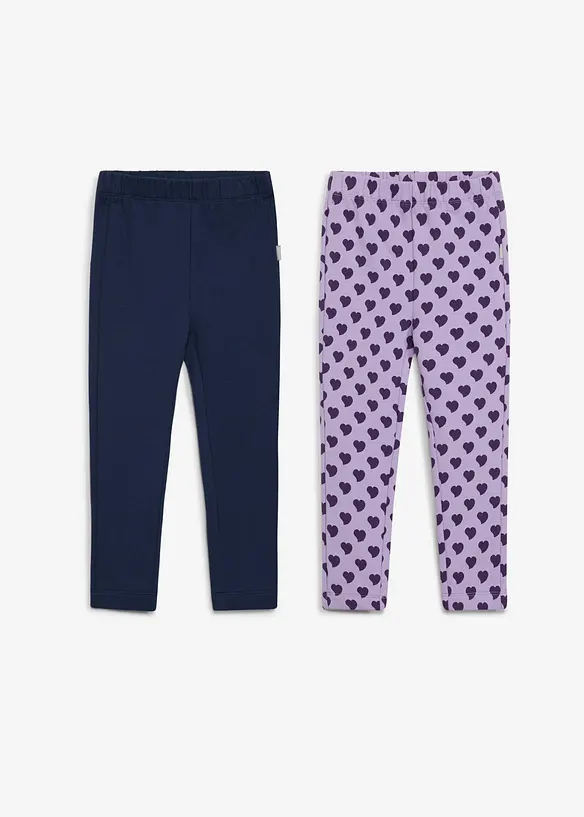 Leggings termici Lurchi in cotone biologico morbido (pacco da 2), Lurchi