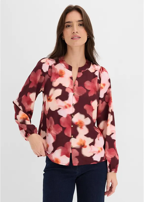 Blusa in cr&ecirc;pe strutturato, bonprix