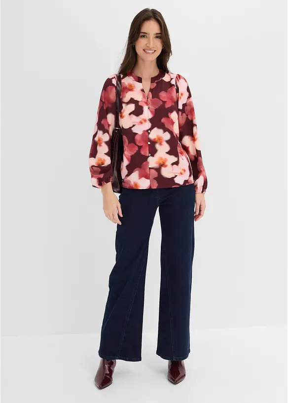 Blusa in cr&ecirc;pe strutturato, bonprix