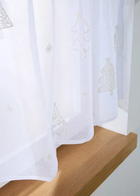 Tenda a vetro con ricamo e poliestere riciclato, bonprix