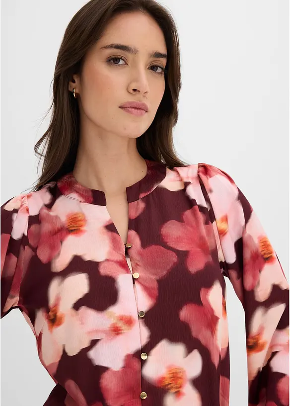 Blusa in cr&ecirc;pe strutturato, bonprix