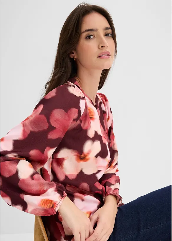 Blusa in cr&ecirc;pe strutturato, bonprix
