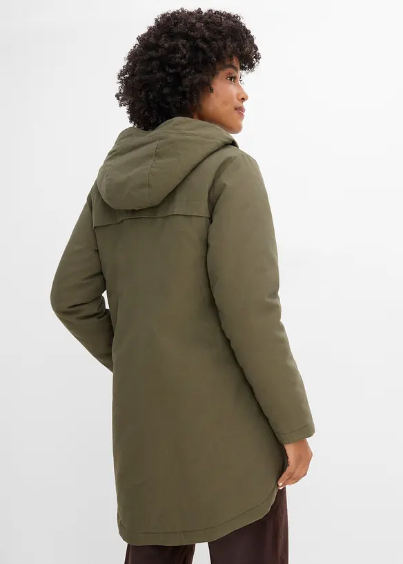 Parka con pile teddy, bonprix