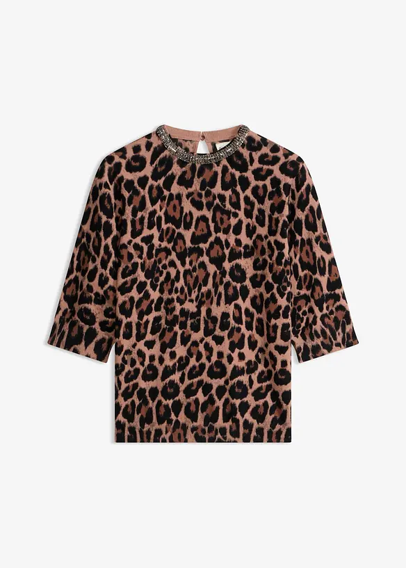 Maglione in filato fine fantasia, bonprix