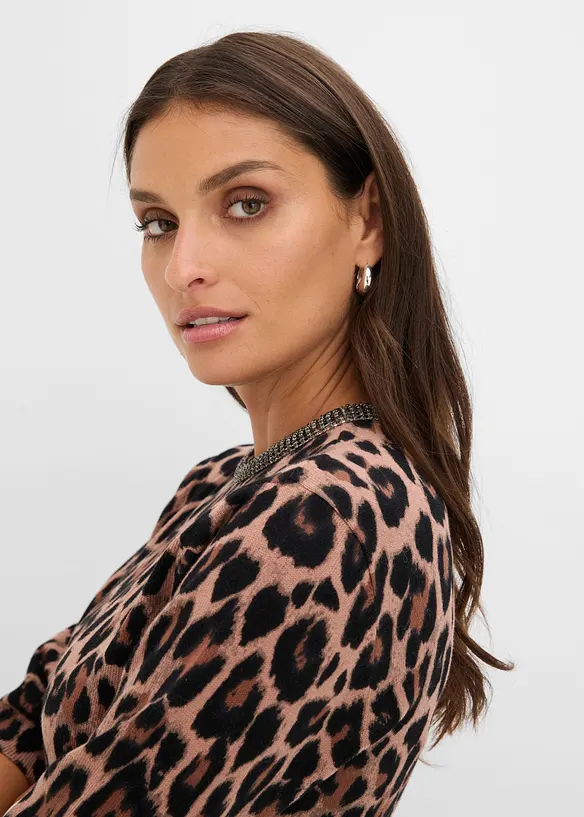 Maglione in filato fine fantasia, bonprix