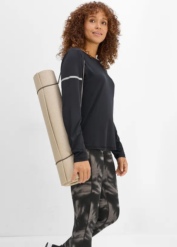 Maglia per sport ad asciugatura rapida con dettagli riflettenti (pacco da 2), bonprix