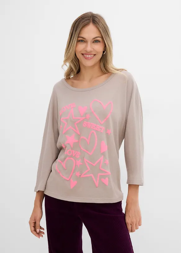 Maxi maglia in misto cotone, bonprix