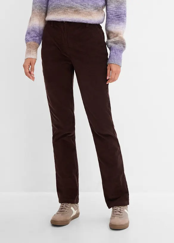 Pantaloni in velluto a coste di misto cotone, bonprix